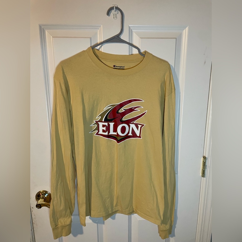 Elon University Long Sleeve Gold Shirt size Medium